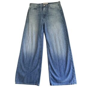 Current/Elliott The Navigator Wide Leg High Rise Blue Denim Jeans‎ Women Size 30